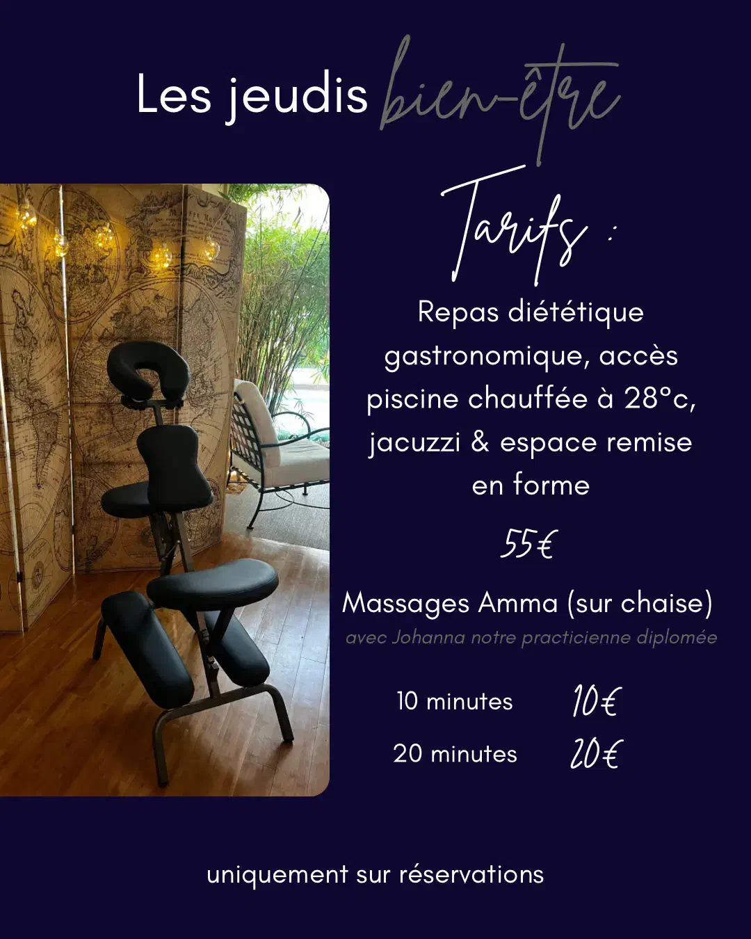 Bien être - Tarifs