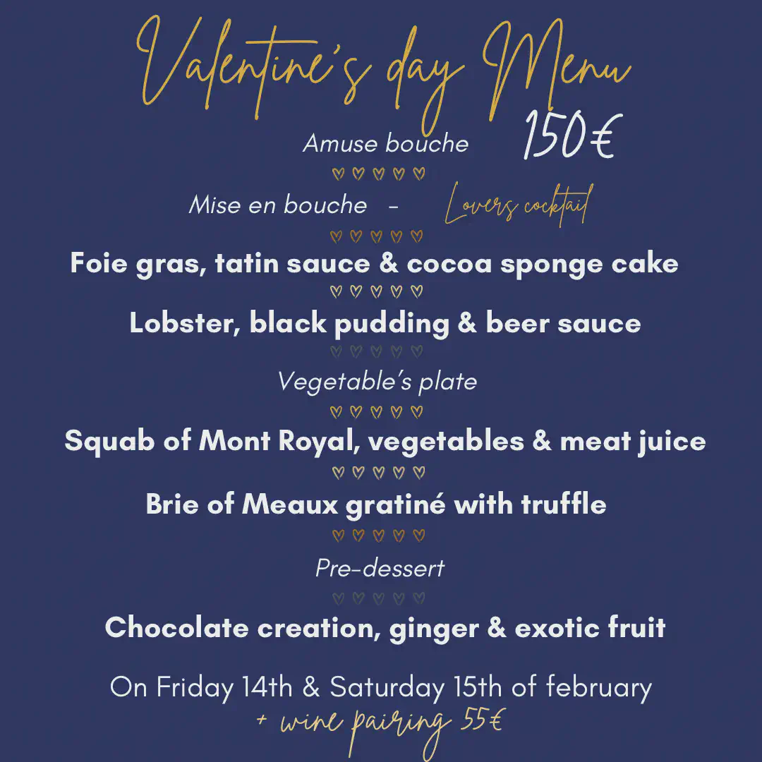 Valentine’s Day Menu 2025